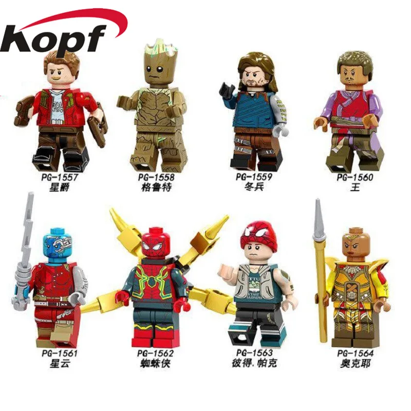 Single Sale Super Heroes Infinity War Figures Winder Soldier Star-Lord Wong Spider-Man Building Blocks Children Gift Toys PG8130
Single Sale Super Heroes Infinity War Figures Winder Soldier Star-Lord Wong Spider-Man Building Blocks Children Gift Toys PG8130
