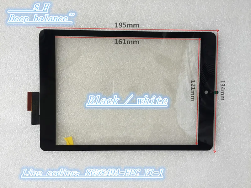 Brand new 7.85 inch original digital glass panel flat panel touch screen capacitance screen outer screen SG5849A-FPC_V1-1
Brand new 7.85 inch original digital glass panel flat panel touch screen capacitance screen outer screen SG5849A-FPC_V1-1