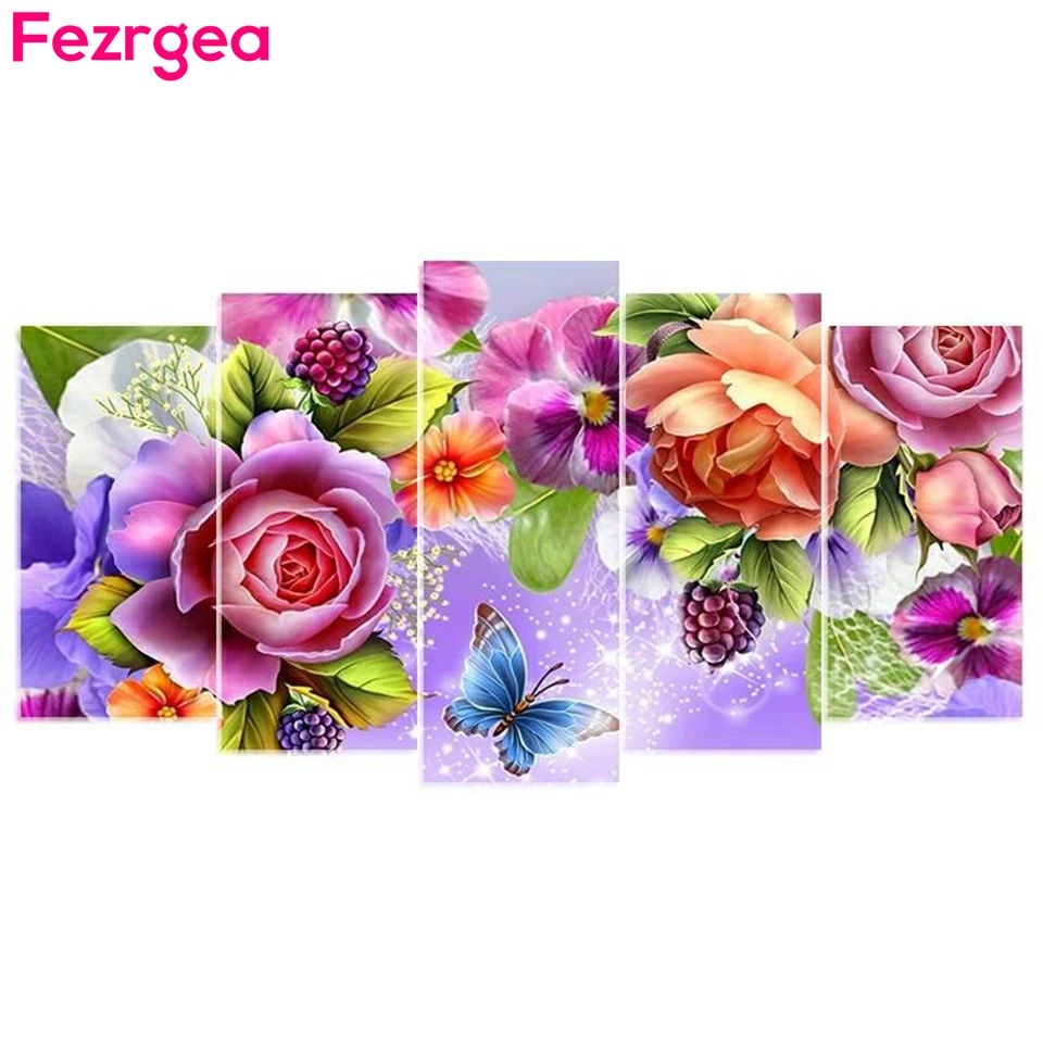 Fezrgea 5D DIY Diamond Painting Rose & Butterfly Multi-picture Combination Mosaic Full Round Drill Diamond Painting Home Decor
Fezrgea 5D DIY Diamond Painting Rose & Butterfly Multi-picture Combination Mosaic Full Round Drill Diamond Painting Home Decor