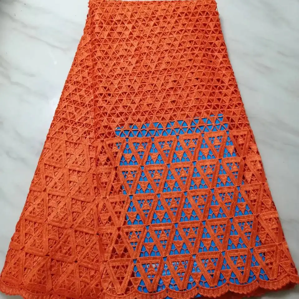 5Yards/pc Wonderful orange african water soluble lace leaves style embroidery french mesh guipure lace for dressing BW54-9
5Yards/pc Wonderful orange african water soluble lace leaves style embroidery french mesh guipure lace for dressing BW54-9