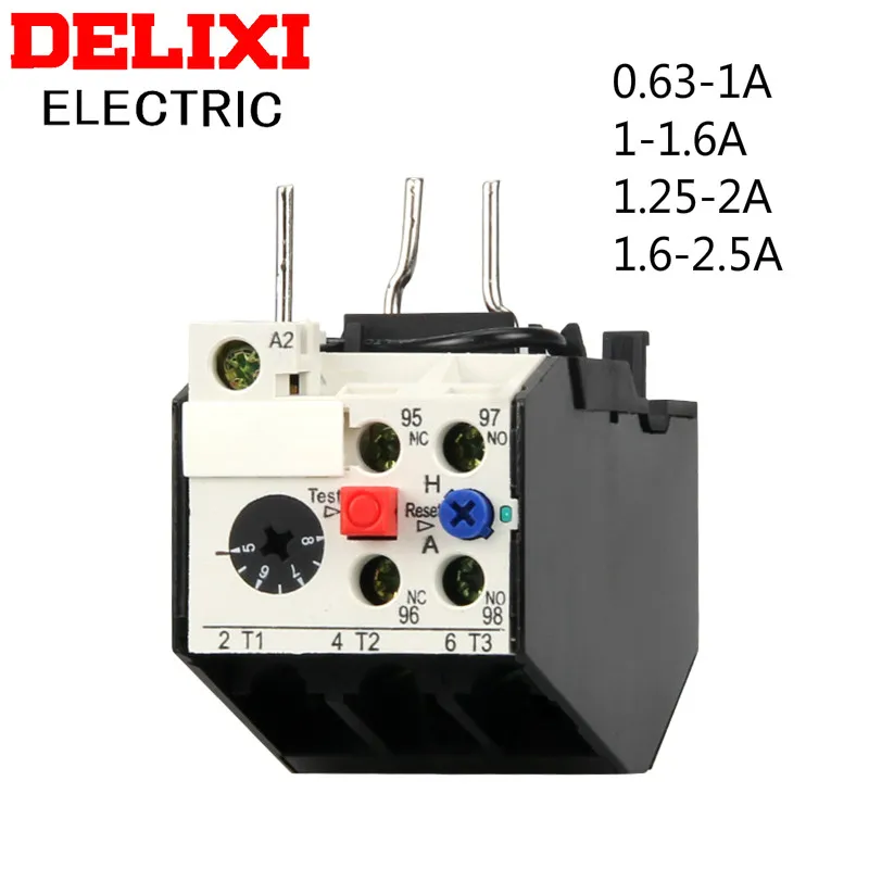 DELIXI Thermal Overload Relay Current Protection Relay 0.63-1A 1-1.6A 1.25-2A 1.6-2.5A JRS2-12.5/Z 3UA50 Adapts To CJX1
DELIXI Thermal Overload Relay Current Protection Relay 0.63-1A 1-1.6A 1.25-2A 1.6-2.5A JRS2-12.5/Z 3UA50 Adapts To CJX1