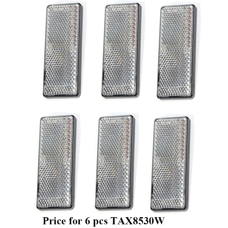 AOHEWE 6 PCS whit rectangular reflector self adhesive reflect strip for trailer side marker light for truck ECE Approval
AOHEWE 6 PCS whit rectangular reflector self adhesive reflect strip for trailer side marker light for truck ECE Approval