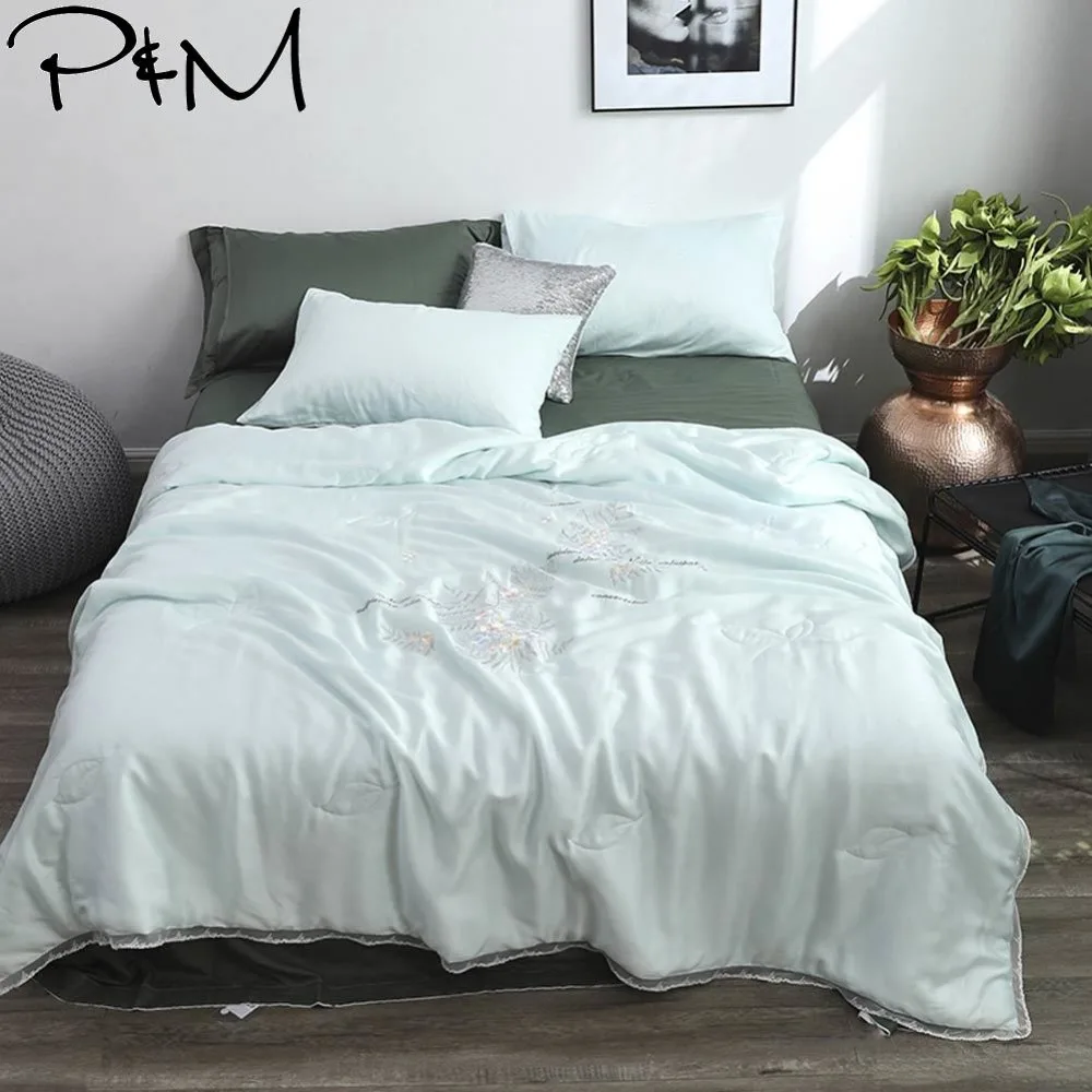 2019 Light Green Floral Lace Air-condition Thin Summer Quilt Embroidery Comforter Artificial Silk Fabric Polyester Queen Size
2019 Light Green Floral Lace Air-condition Thin Summer Quilt Embroidery Comforter Artificial Silk Fabric Polyester Queen Size