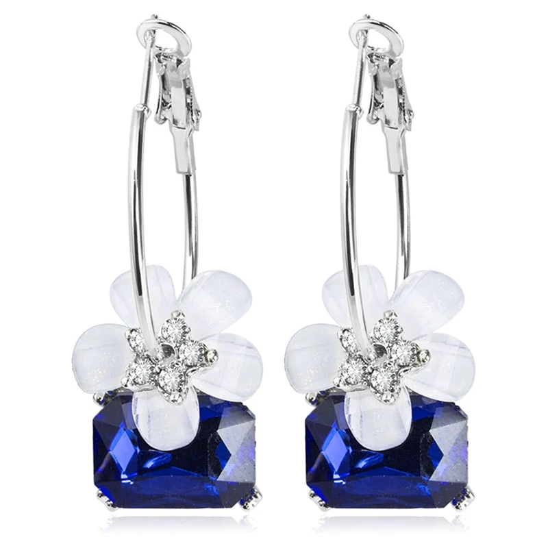 New Crystal Cherry Earrings For Women Ear Jewelry Silver Color Flower Blossoms Big Smooth Round Circle Loop Earring Accessories
New Crystal Cherry Earrings For Women Ear Jewelry Silver Color Flower Blossoms Big Smooth Round Circle Loop Earring Accessories