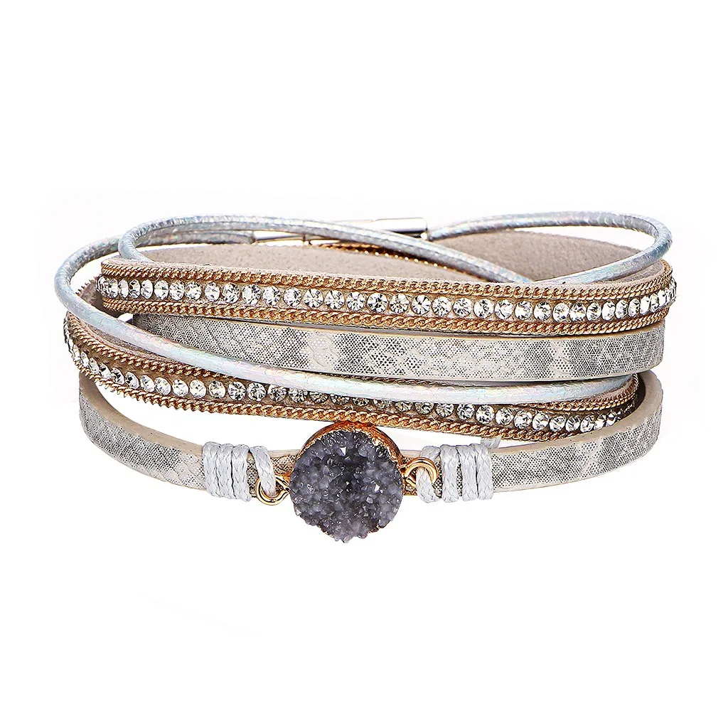 Zerotime #H5 2019 NEW FASHION Multi-Layer Leather Bracelet - Braided Wrap Cuff with Alloy Magnetic elegant Free Shipping
Zerotime #H5 2019 NEW FASHION Multi-Layer Leather Bracelet - Braided Wrap Cuff with Alloy Magnetic elegant Free Shipping