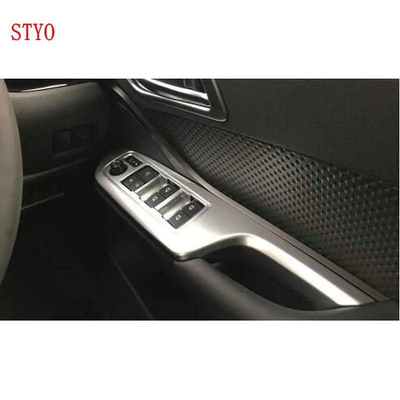 STYO Car ABS Inner Side Door Window lift down button frame cover armrest decoration trim For LHD TOYOTA1 C-HR CHR 2017 2018 | Автомобили и