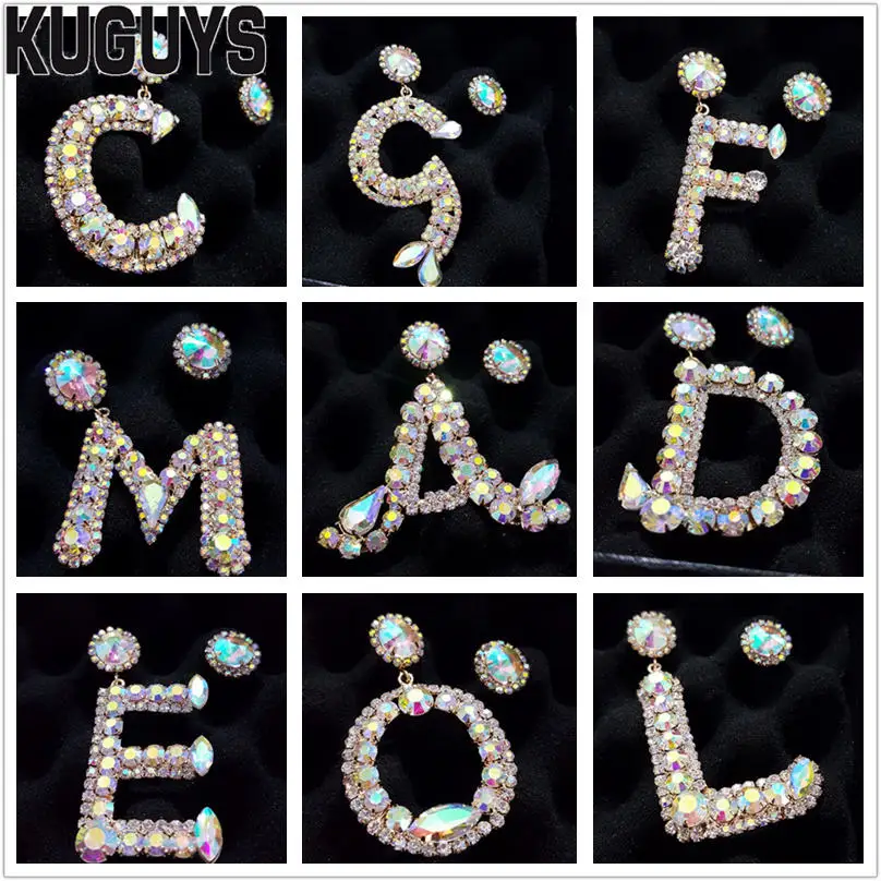 KUGUYS Fashion Jewelry BlingBling Earring for Women Brincos Luxury Letter Crystals Drop Earring Hyperbole Large Dangle Earring
KUGUYS Fashion Jewelry BlingBling Earring for Women Brincos Luxury Letter Crystals Drop Earring Hyperbole Large Dangle Earring