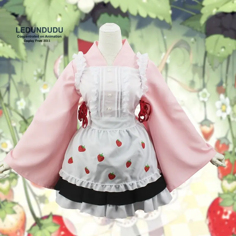 Fashion Anime Cardcaptor Sakura Cosplay Costumes Sakura Strawberry Maid Uniform Card captor Women Fancy Kimono Clothes
Fashion Anime Cardcaptor Sakura Cosplay Costumes Sakura Strawberry Maid Uniform Card captor Women Fancy Kimono Clothes