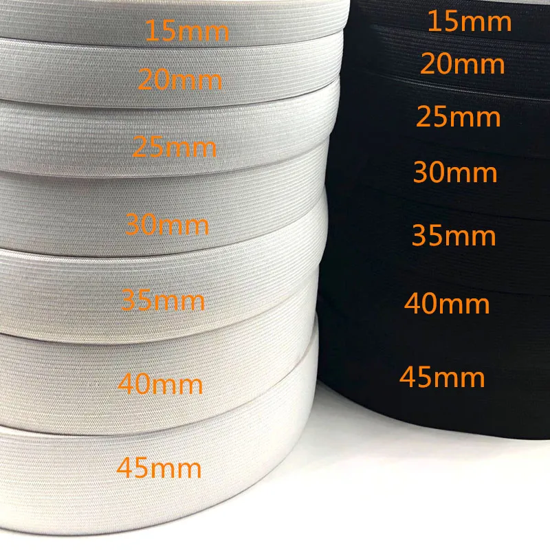5 meters 3/6/10/12/15/25/30/35/40/45MM White/black Nylon Highest Elastic Bands Garment Trousers Sewing Accessories DIY
5 meters 3/6/10/12/15/25/30/35/40/45MM White/black Nylon Highest Elastic Bands Garment Trousers Sewing Accessories DIY