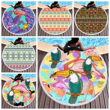 Tropical Leaves Flamingo Parrot Printed Round Beach Towel Microfiber Summer Bohemian Beach Towels Circle Adults Travel Blankets
Tropical Leaves Flamingo Parrot Printed Round Beach Towel Microfiber Summer Bohemian Beach Towels Circle Adults Travel Blankets
