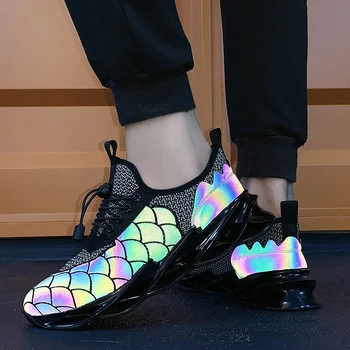 Sport Shoes for Men Size 39-44 Interesting Reflective Fish scales Blades Soles Reflective Outdoor Athletics Running Shoes Gym M
Sport Shoes for Men Size 39-44 Interesting Reflective Fish scales Blades Soles Reflective Outdoor Athletics Running Shoes Gym M