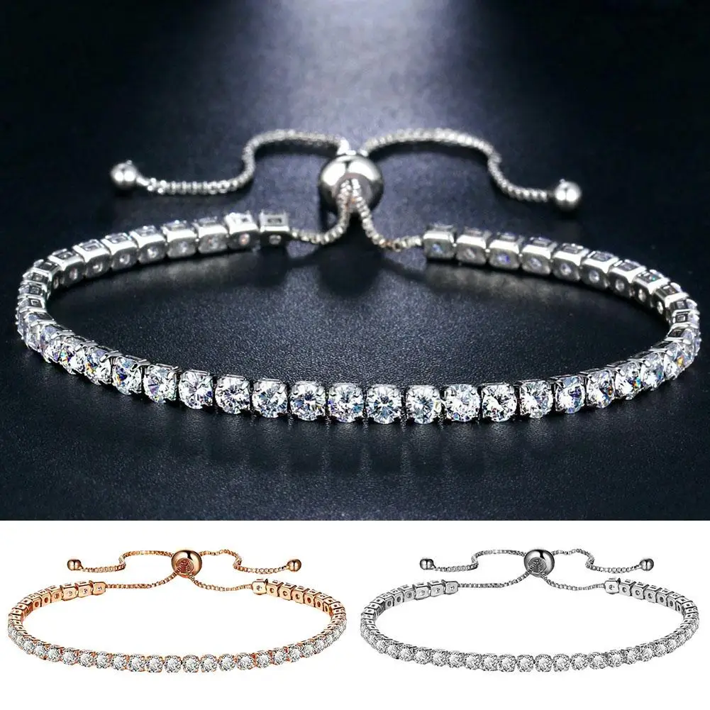 Fashion Luxury Cubic Zircon Single Row Pull Slider Bracelet Women Adjustable Bangle
Fashion Luxury Cubic Zircon Single Row Pull Slider Bracelet Women Adjustable Bangle