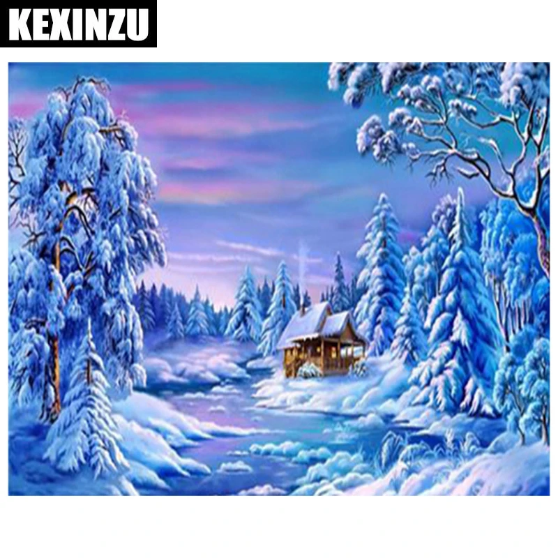 5d diy diamond painting cross stitch diamond embroidery landscape winter snow tree scenery and diamond mosaic Christmas
5d diy diamond painting cross stitch diamond embroidery landscape winter snow tree scenery and diamond mosaic Christmas