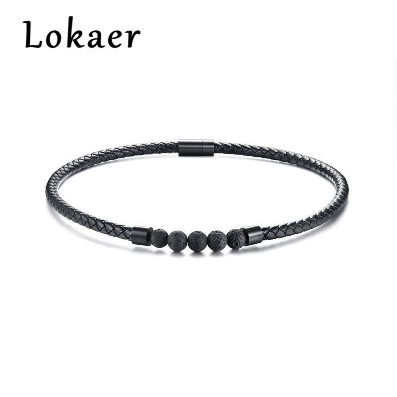 Lokaer Black Genuine Leather Choker Necklace For Men Lava Stone Magnetic Closure Energy Power Male Jewelry
Lokaer Black Genuine Leather Choker Necklace For Men Lava Stone Magnetic Closure Energy Power Male Jewelry