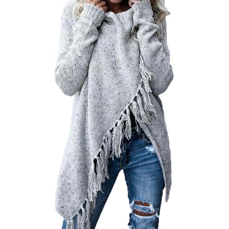 2019 Tassel Fringe Shawl Poncho Cardigan Fashion Women Knitted Winter Warm Sweater Long Sleeve Oversized Knitwear Coat
2019 Tassel Fringe Shawl Poncho Cardigan Fashion Women Knitted Winter Warm Sweater Long Sleeve Oversized Knitwear Coat