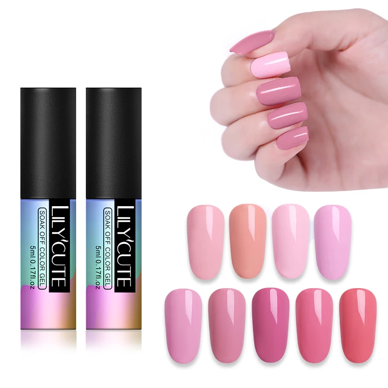 LILYCUTE 5ML Pink Grey Series Soak Off UV Gel Polish Black White Long Lasting Pure Nail Color Nail Gel Varnish Manicure
LILYCUTE 5ML Pink Grey Series Soak Off UV Gel Polish Black White Long Lasting Pure Nail Color Nail Gel Varnish Manicure