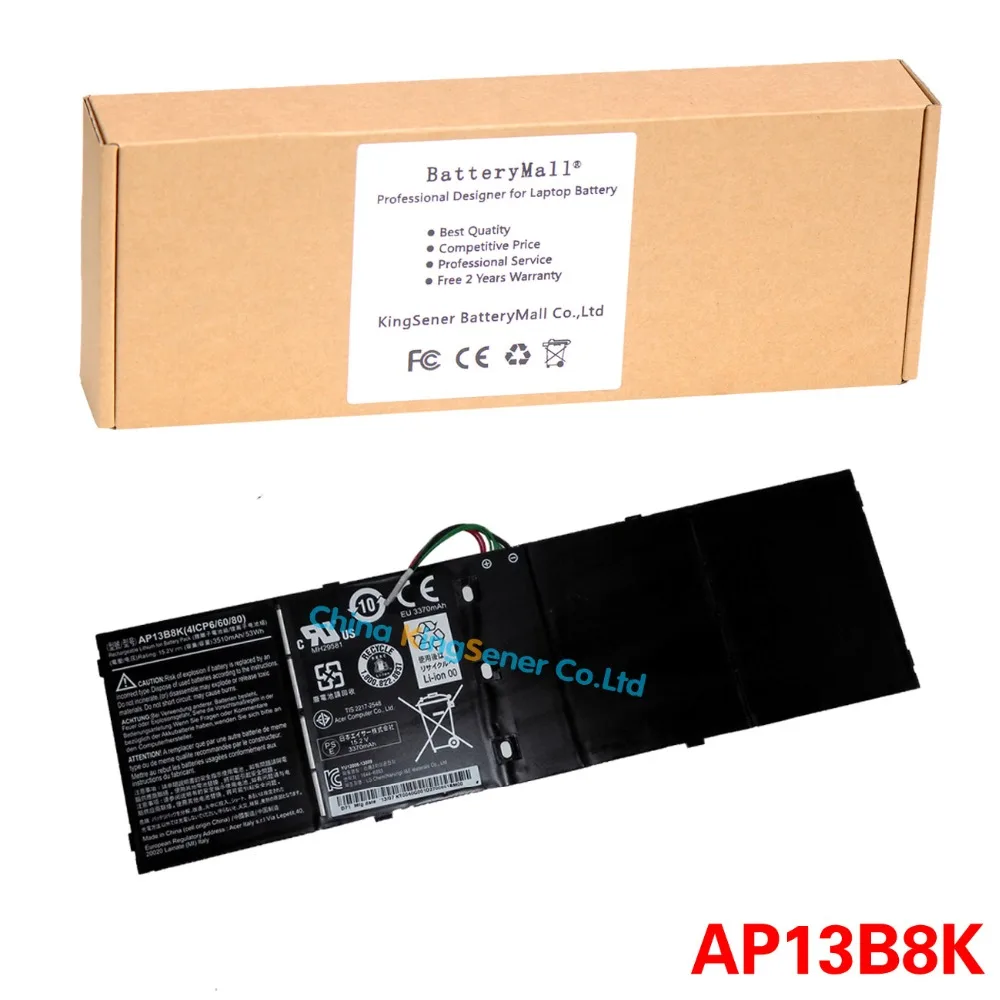 Original New AP13B8K Battery For ACER Aspire R7-571 V5-572 V5-473 V7-481 ES1-511 ES1-512 AP13B8K 15.2V 53WH Free 2 Year Warranty
Original New AP13B8K Battery For ACER Aspire R7-571 V5-572 V5-473 V7-481 ES1-511 ES1-512 AP13B8K 15.2V 53WH Free 2 Year Warranty