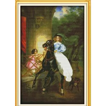 The Horse Riding Woman Home Decor Paintings Counted Printed On Canvas DMC 11CT 14CT kits Cross Stitch embroidery needlework Sets
The Horse Riding Woman Home Decor Paintings Counted Printed On Canvas DMC 11CT 14CT kits Cross Stitch embroidery needlework Sets