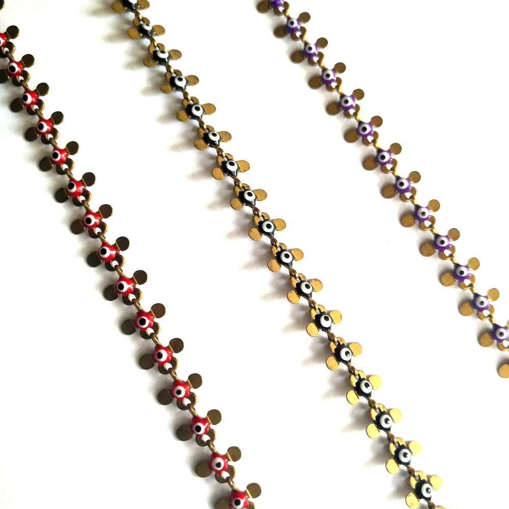 Lucky Eye Evil Eye Chain Colorful Beads Link Chain For Bracelet Necklace Chain Jewelry Making Accessories
Lucky Eye Evil Eye Chain Colorful Beads Link Chain For Bracelet Necklace Chain Jewelry Making Accessories