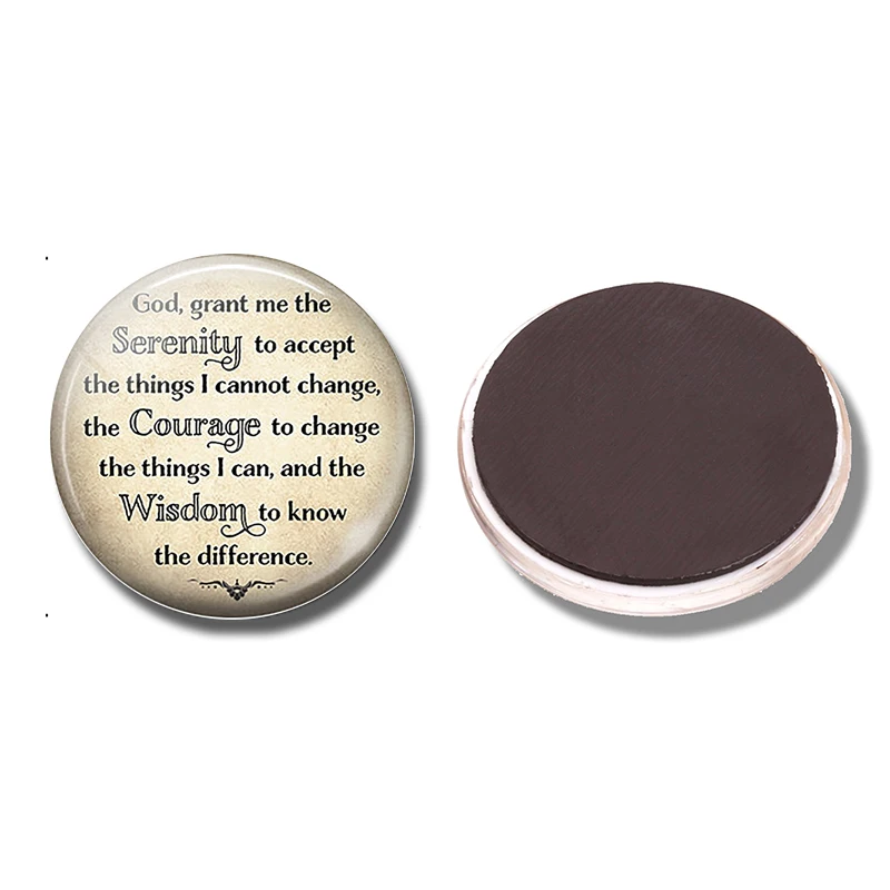 "God" Serenity Prayer 30MM Fridge Magnet Buddhism Inspirational Quote Glass Cabochon Magnetic Refrigerator Stickers Note Holder
"God" Serenity Prayer 30MM Fridge Magnet Buddhism Inspirational Quote Glass Cabochon Magnetic Refrigerator Stickers Note Holder
