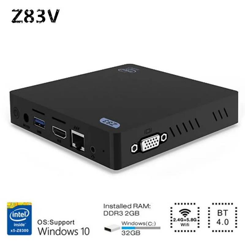 Z83V Mini PC TV Box Intel Atom X5-Z8350 Fanless X86 Mini PC LAN USB 2GB RAM 32GB ROM Bluetooth WiFi Set Top Box
Z83V Mini PC TV Box Intel Atom X5-Z8350 Fanless X86 Mini PC LAN USB 2GB RAM 32GB ROM Bluetooth WiFi Set Top Box