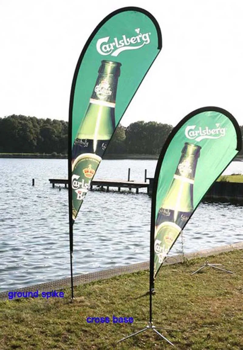 High Quality Teardrop Flags 110*250cm Advertising Flying Flag, Beach Flags, (printing one side,cross base)
High Quality Teardrop Flags 110*250cm Advertising Flying Flag, Beach Flags, (printing one side,cross base)
