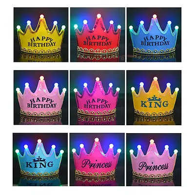 Tiara Kids BIRTHDAY HATS Crown Light-Up LED Flashing Caps Event Party Favors Gift
Tiara Kids BIRTHDAY HATS Crown Light-Up LED Flashing Caps Event Party Favors Gift