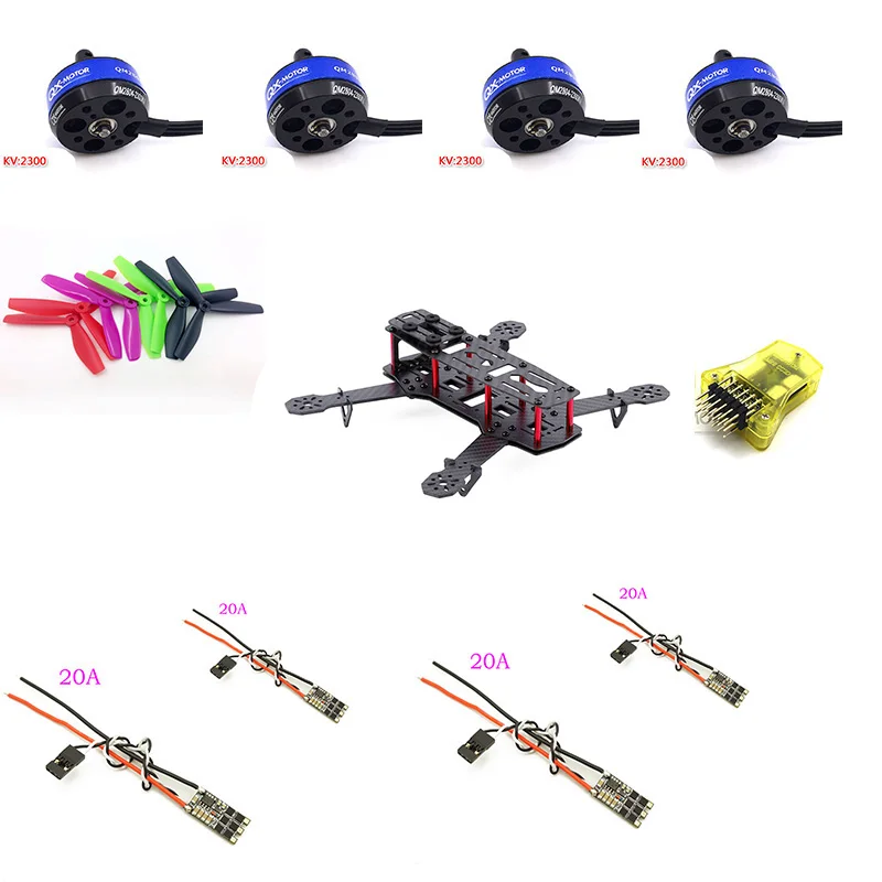 DIY RC Drone 4-axle Aircraft Kit Mini FPV Drone QAV280 Quadcopter Frame Kit 2300kv Motor Flight Control 20A ESC
DIY RC Drone 4-axle Aircraft Kit Mini FPV Drone QAV280 Quadcopter Frame Kit 2300kv Motor Flight Control 20A ESC
