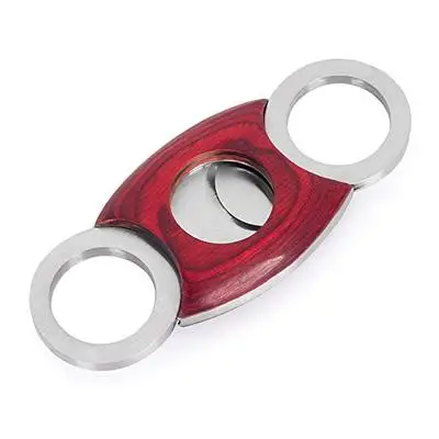 New 1pcs Cigar cutter COHIBA 304 stainless steel cigar knife Red Wooden smoking knife smoker double edged cigar scissors
New 1pcs Cigar cutter COHIBA 304 stainless steel cigar knife Red Wooden smoking knife smoker double edged cigar scissors