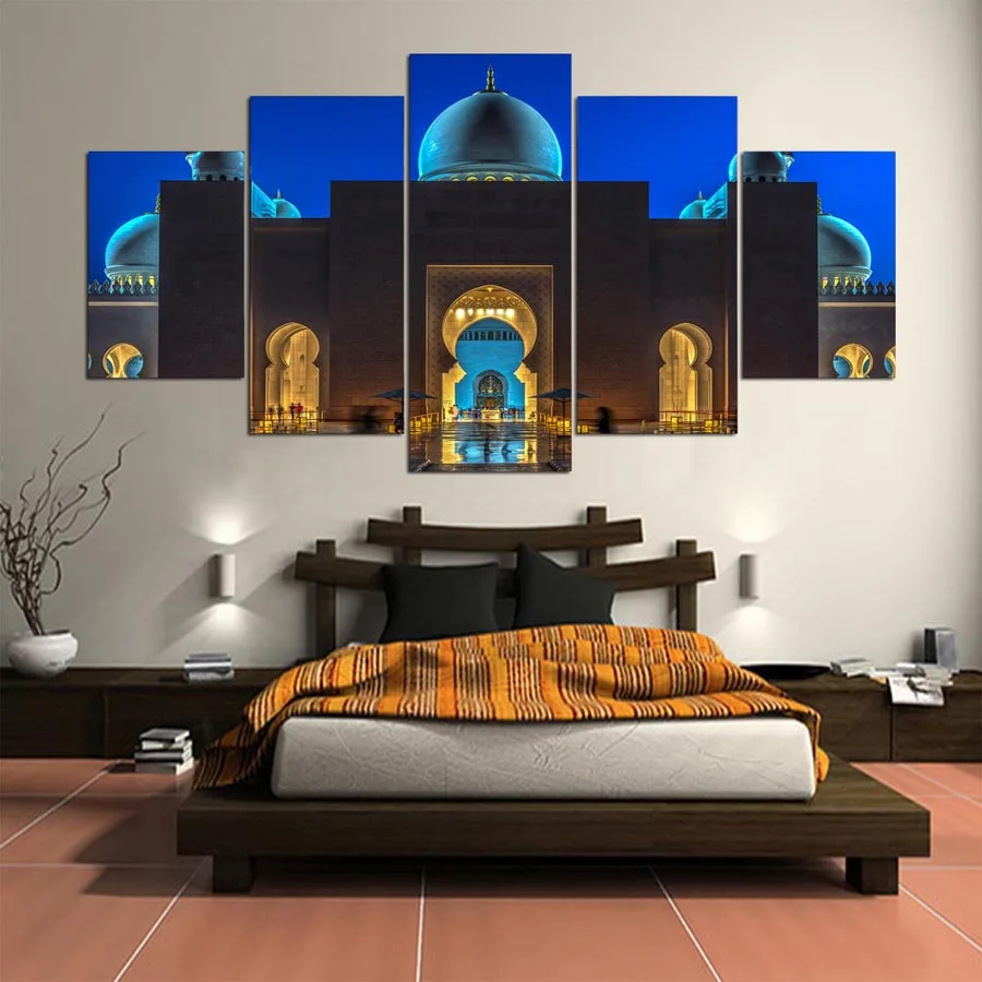 Wall Art Modular Pictures 5 Panels Sheikh Zayed Mosque Canvas Painting Modern Living Room Islamic Architecture Decorative
Wall Art Modular Pictures 5 Panels Sheikh Zayed Mosque Canvas Painting Modern Living Room Islamic Architecture Decorative
