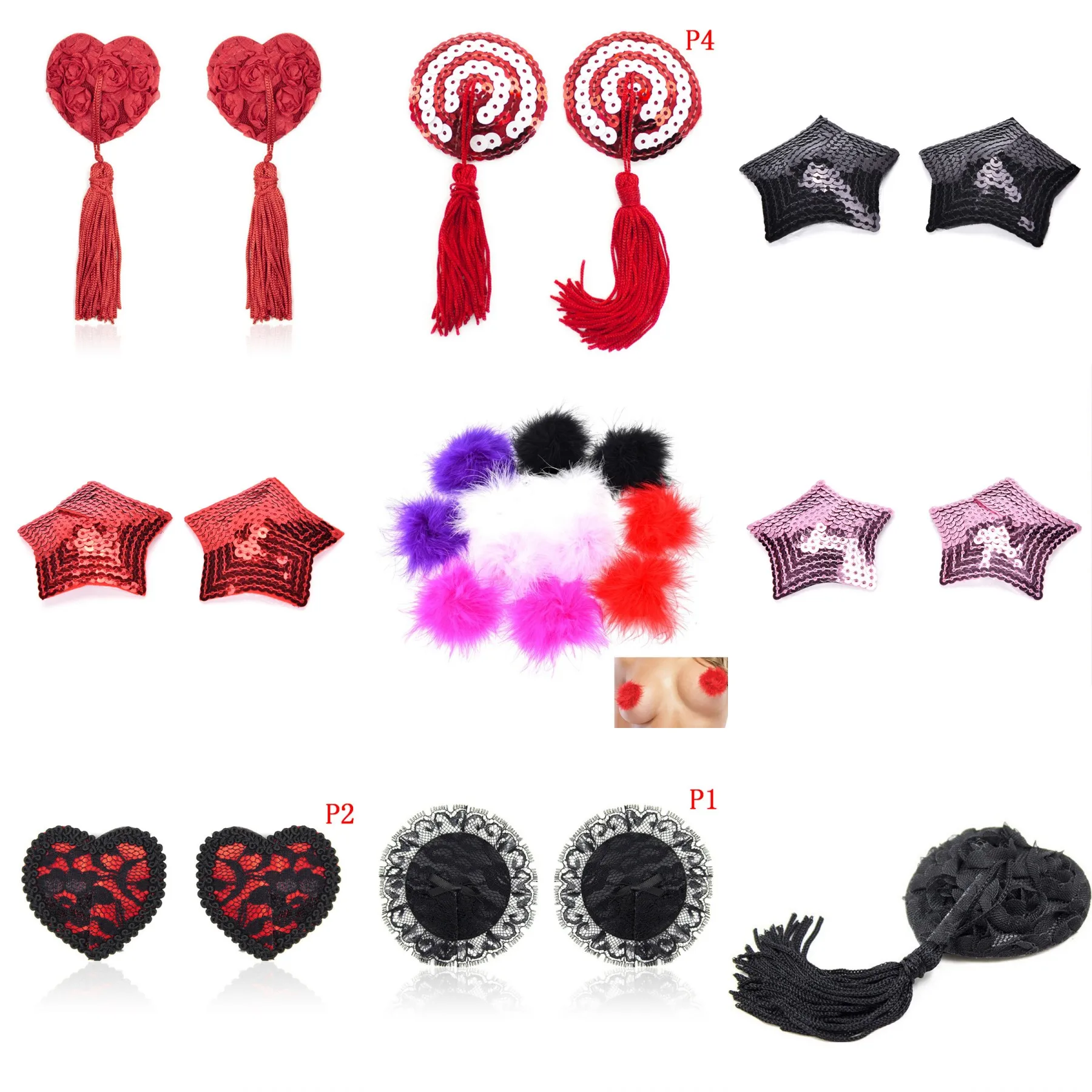1Pair Erotic Toy Sexy Sequin Nipple Covers With Tassels Heart Shape Nipple Stickers Pasties Chest Stickers Exotic Apparel
1Pair Erotic Toy Sexy Sequin Nipple Covers With Tassels Heart Shape Nipple Stickers Pasties Chest Stickers Exotic Apparel