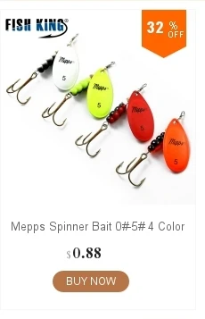 Fish King Mepps 6 Color 0#-5# Spinner Bait With Mustad Treble Hooks 35 –  Bargain Bait Box
