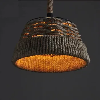 Vintage Natural Hemp Rope Pendant Light Loft Edison Pendant Lamp Rustic style lighting Hanging Bar Restaurant Light E27 Fixture
Vintage Natural Hemp Rope Pendant Light Loft Edison Pendant Lamp Rustic style lighting Hanging Bar Restaurant Light E27 Fixture