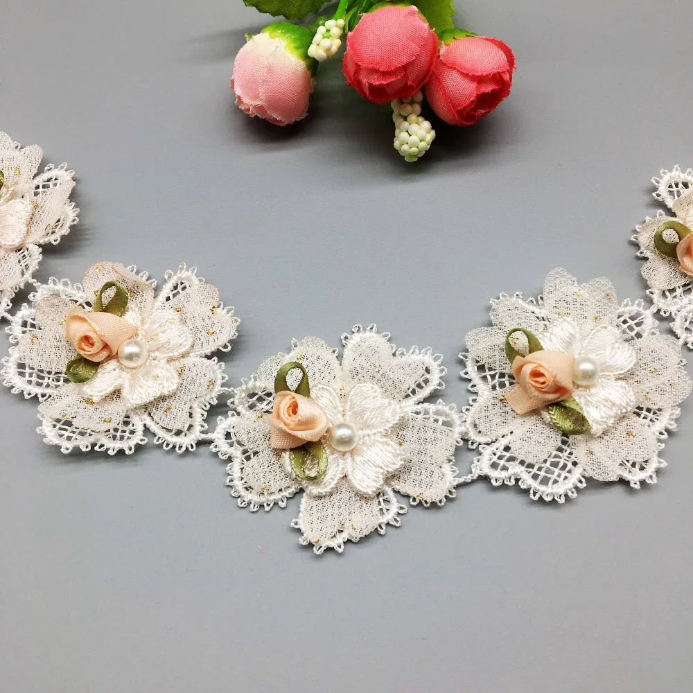2 yards Vintage Multilayer Pearl Flower Embroidered Lace Trim Ribbon Fabric Handmade DIY Wedding Dress Sewing Supplies Craft
2 yards Vintage Multilayer Pearl Flower Embroidered Lace Trim Ribbon Fabric Handmade DIY Wedding Dress Sewing Supplies Craft