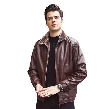 KUYOMENS L-5XL Winter Business Casual Leather Jacket Men Thick PU Suede faux fur collar Male leather jackets coats Outerwear
KUYOMENS L-5XL Winter Business Casual Leather Jacket Men Thick PU Suede faux fur collar Male leather jackets coats Outerwear