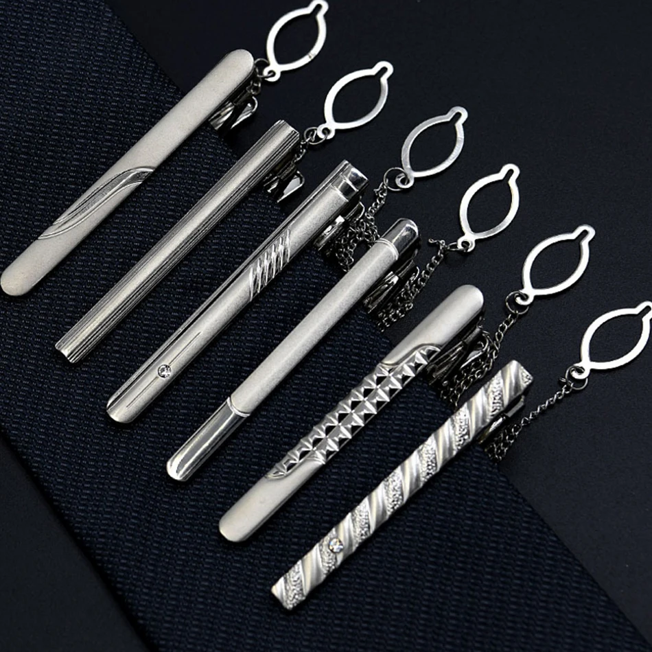Stainless Steel Tie Clips Men Fashion Neckwear Jewelry Accessories with Metal Chain Male Necktie Gifts for Men 2019 Decorations
Stainless Steel Tie Clips Men Fashion Neckwear Jewelry Accessories with Metal Chain Male Necktie Gifts for Men 2019 Decorations