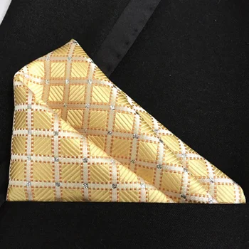 Lingyao Top designer pocket square high level handmade Woven handkerchiefs golden yellow with plaids checkers
Lingyao Top designer pocket square high level handmade Woven handkerchiefs golden yellow with plaids checkers