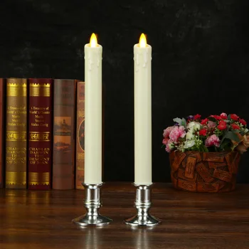 Ksperway Unscented Real Wax Flameless Tear Dripping Taper Candle with Candle Holder Remote and Movign Wick 8" Set of 2 Ivory
Ksperway Unscented Real Wax Flameless Tear Dripping Taper Candle with Candle Holder Remote and Movign Wick 8" Set of 2 Ivory