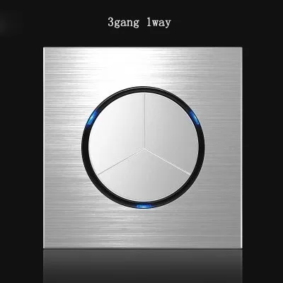 86type 3 gang 1 way Silver aluminum alloy panel Switch socket Five hole Northern Europe Industry Germany UK France socket
86type 3 gang 1 way Silver aluminum alloy panel Switch socket Five hole Northern Europe Industry Germany UK France socket
