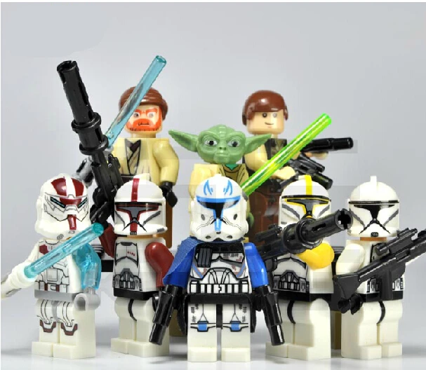 8pcs STAR WARS Jedi Knight Yoda Gun Lightsaber Building Bricks Set Block Figure Toy Compatible With Lego
8pcs STAR WARS Jedi Knight Yoda Gun Lightsaber Building Bricks Set Block Figure Toy Compatible With Lego