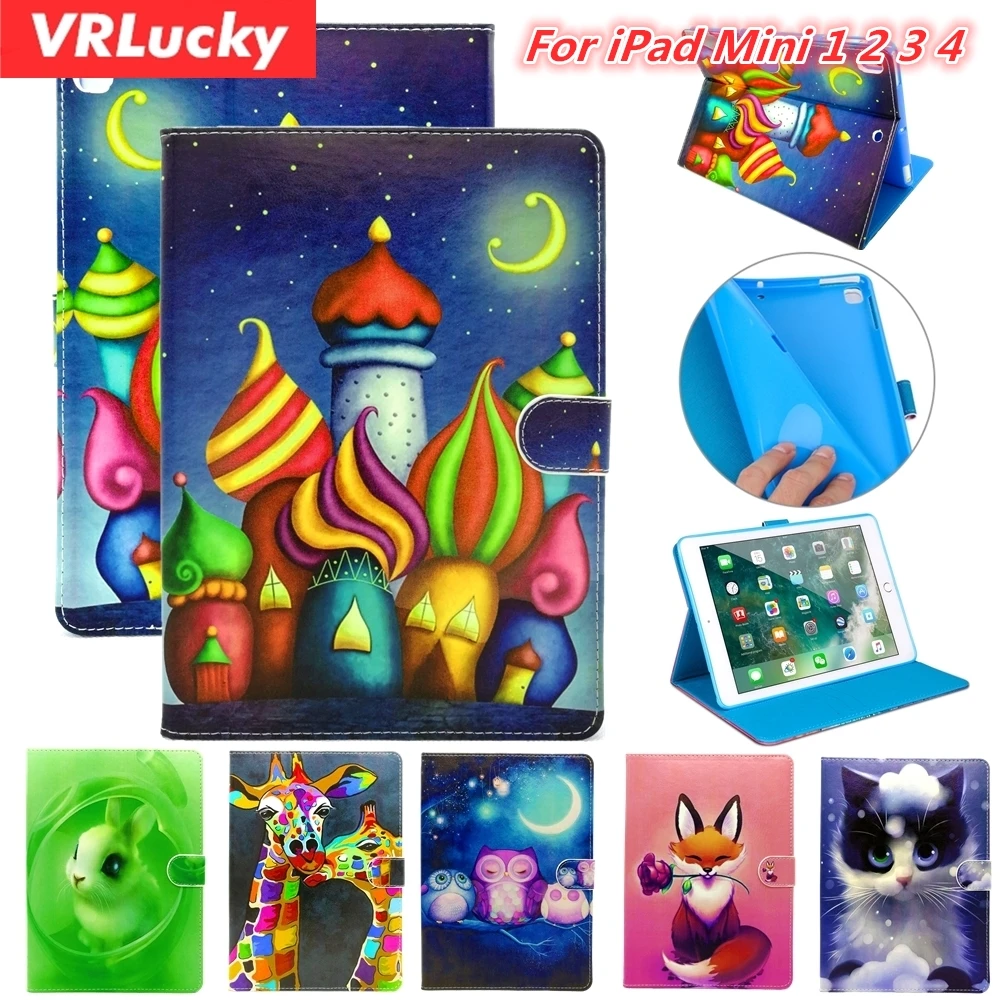 VRLucky For iPad Mini 1 2 3 4 Case Castle Fox Cat Patterns Flip and Stand PU Leather Cover Case
VRLucky For iPad Mini 1 2 3 4 Case Castle Fox Cat Patterns Flip and Stand PU Leather Cover Case