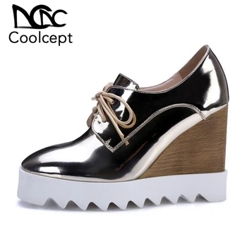 Coolcept Sexy Women Pumps Square Toe Lace Up Wedges Shoes Shiny Thick Bottom Shoes Daily Leisure Women Footwear Size 34-39
Coolcept Sexy Women Pumps Square Toe Lace Up Wedges Shoes Shiny Thick Bottom Shoes Daily Leisure Women Footwear Size 34-39
