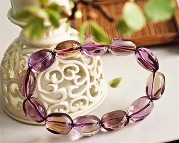 100% Natural Purple Yellow Ametrine 17x13mm Crystal Oval Beads Bracelet Woman Man Birthday Gift AAAAA Drop Shipping Certificate
100% Natural Purple Yellow Ametrine 17x13mm Crystal Oval Beads Bracelet Woman Man Birthday Gift AAAAA Drop Shipping Certificate