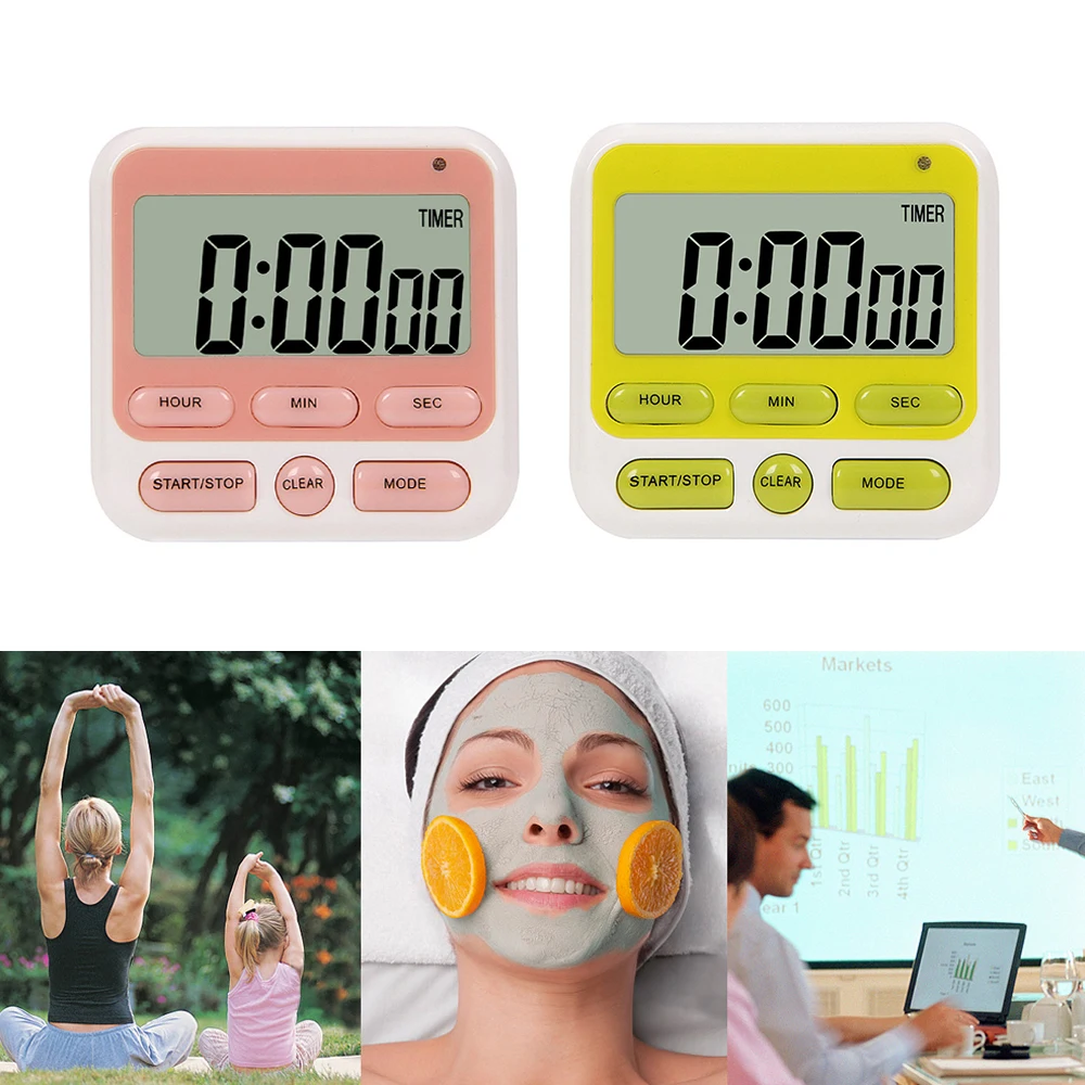 Portable LCD Digital Kitchen Countdown Timer Alarm with Stand Colorful Kitchen Timer Practical Cooking Timer Alarm Clock Tools
Portable LCD Digital Kitchen Countdown Timer Alarm with Stand Colorful Kitchen Timer Practical Cooking Timer Alarm Clock Tools