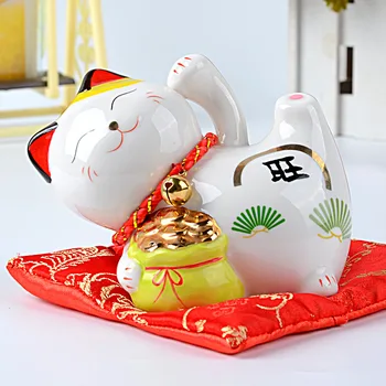 4 Inch Maneki Neko Ceramic Lucky Cat Home Decor Porcelain Ornaments Cute Fortune Cat Money Box Fengshui Crafts R1895
4 Inch Maneki Neko Ceramic Lucky Cat Home Decor Porcelain Ornaments Cute Fortune Cat Money Box Fengshui Crafts R1895