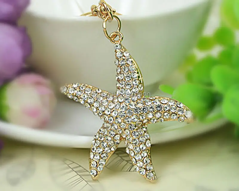 Lovely Starfish Keychain Car Keyring Rhinestone Crystal Charm Pendant Key Bag Chain Gift New Fashion
Lovely Starfish Keychain Car Keyring Rhinestone Crystal Charm Pendant Key Bag Chain Gift New Fashion