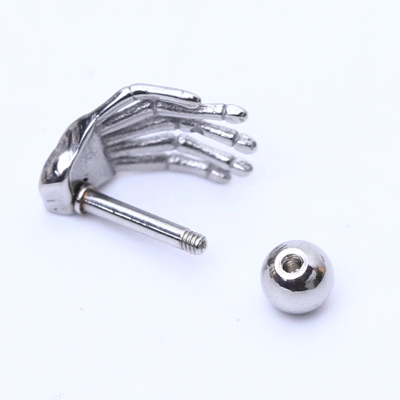 2pcs Gold Silver Black Surgical Stainless Steel Paw Stud Earring Skull Hand Ear Tragus Piercing Human Hand Ear Claw Earrings
2pcs Gold Silver Black Surgical Stainless Steel Paw Stud Earring Skull Hand Ear Tragus Piercing Human Hand Ear Claw Earrings