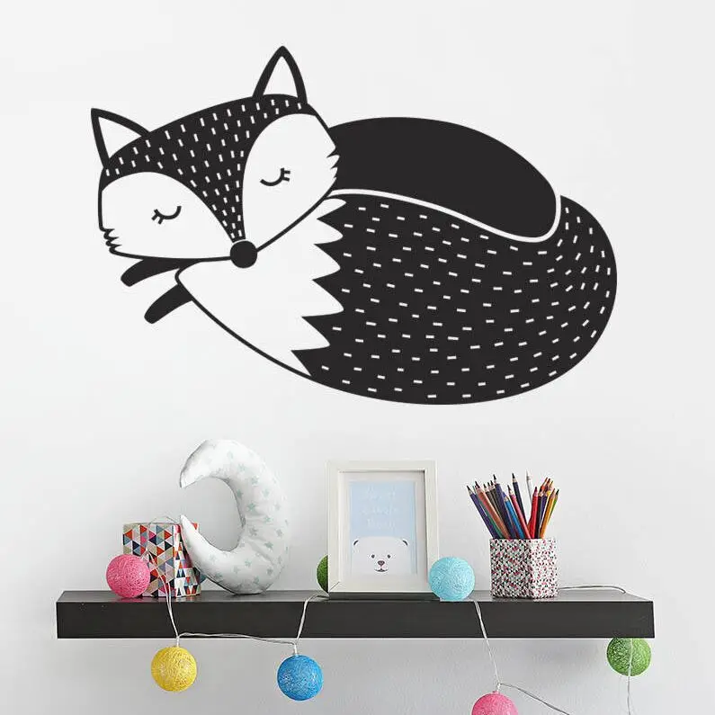 Sleepy Fox Wall Decal Woodland Fox Vinyl Wall Sticker Nursery Kids Room Decor Cute Animal Wallpaper Foxs Wall Art Murals AY1239
Sleepy Fox Wall Decal Woodland Fox Vinyl Wall Sticker Nursery Kids Room Decor Cute Animal Wallpaper Foxs Wall Art Murals AY1239