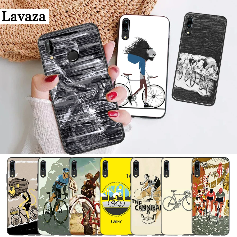 Силиконовый чехол Lavaza CYCLING art Для Huawei P8 Lite 2015 2017 P9 2016 Mimi P10 P20 Pro P Smart 2019|Бамперы| |