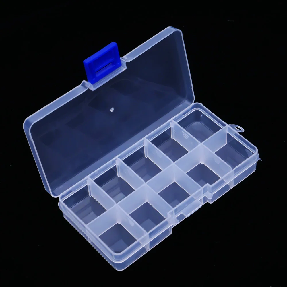 Plastic 10 Slots Adjustable Jewelry Storage Box Case Organizer Beads Earrings Nail Art Container Pill Medicine Storage Box
Plastic 10 Slots Adjustable Jewelry Storage Box Case Organizer Beads Earrings Nail Art Container Pill Medicine Storage Box